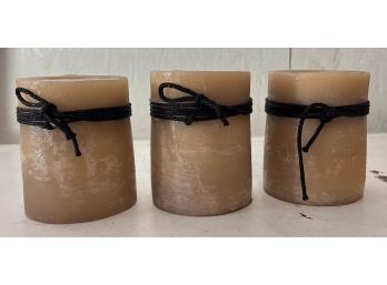 3 Unscented Candles