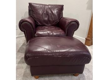 Leather Chair & Ottoman