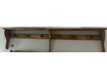 Wooden Coat Hanger With Shelf