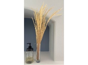 Soap Dispenser & Vase Of Wheat