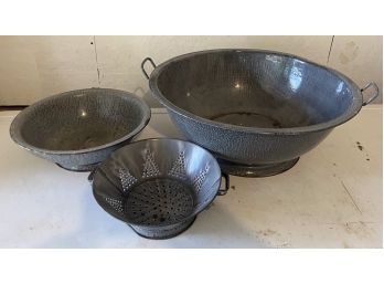 3 Pieces Of Collectible Graniteware