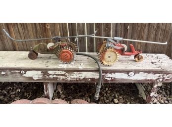 2 Vintage Traveling Garden Sprinklers