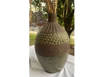 Ceramic Vase With Cattails