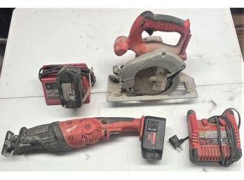 MILWAUKIE Cordless Tool Set In Bag (Circular Saw And Sawzall)