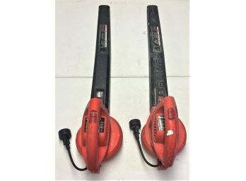 Lot Of 2 SunJoe Electric Leaf Blowers (Model #SBJ597E)