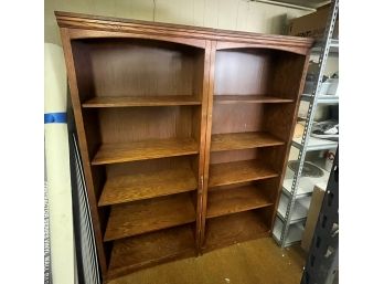 Lot Of 2 Large Wooden Shelves