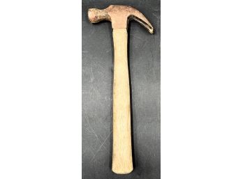 Vintage Wood Handle Claw Hammer - (T4)