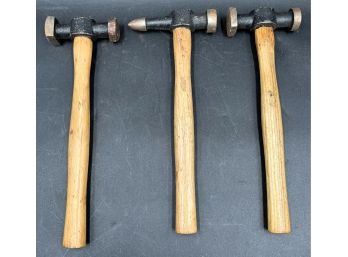 3 Vintage Auto Body Repair Hammers - (T4)