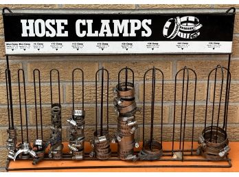 Hose Clamp Metal Organizer Rack With Contents - (S)