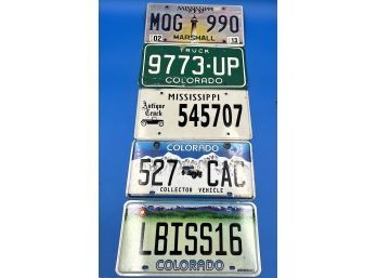 Lot Of 5 License Plates -(T2)