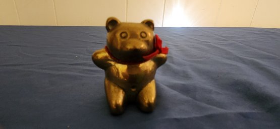 Small Brass Teddy Bear