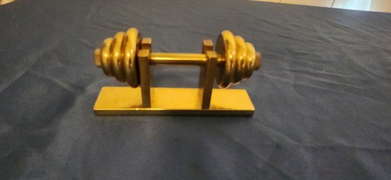Tiny Brass Colored Weight Bench