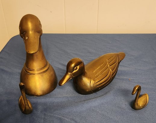 Brass Lot Of Ducks