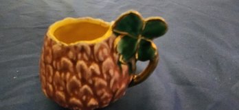 Purple Glass Cup With Clover