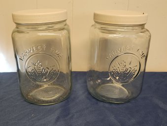 Set Of Two Storage Jars With Lids