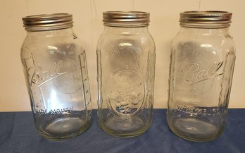 Set Of Three Storage Jars With Lids