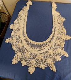 Vintage Beaded And Lace Collar Hand Made
