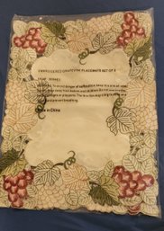 Embroidered Placemat Set Of Four