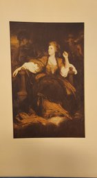 Matted And Signed Print Of  Sarah Siddons As The Tragic Muse 14'X10'