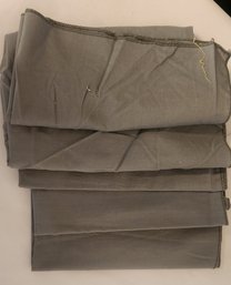 Set Of Five Gray Clothe Napkins