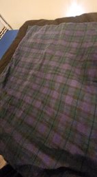 Hand Made Comforter Black And Flannel King Size