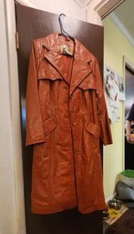 Vintage Leather Coat - Med