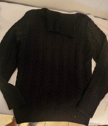 Black Turtleneck Sweater - Large