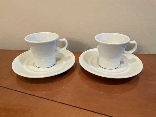 (2) Eschanback Espresso Cups And Saucers