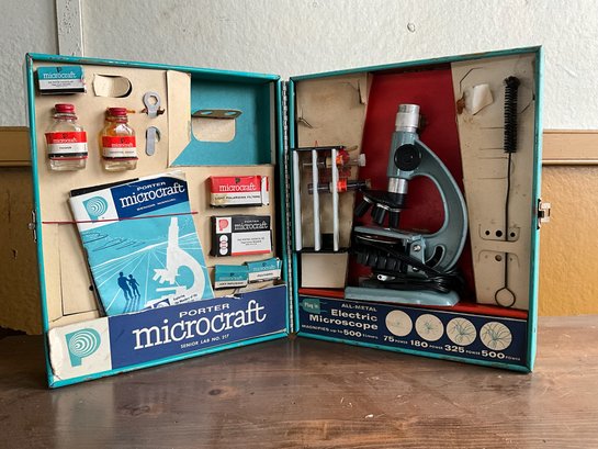 Vintage Porter Microcraft Microscope Lab