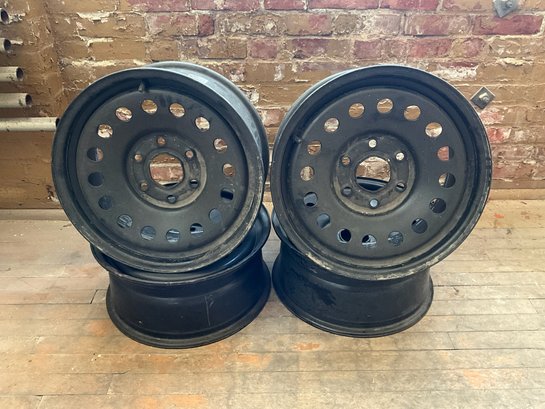Grouping Of Black 18 Inch Car Rims