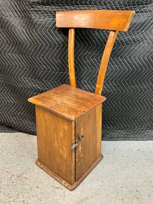 Arts & Crafts Wood Chair With Under Seat Storage