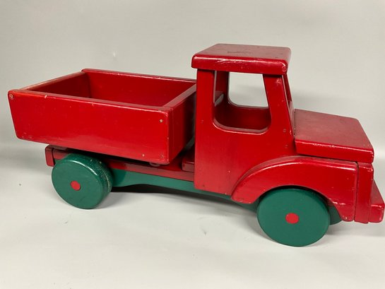 Large Vintage Wood Toy Truck