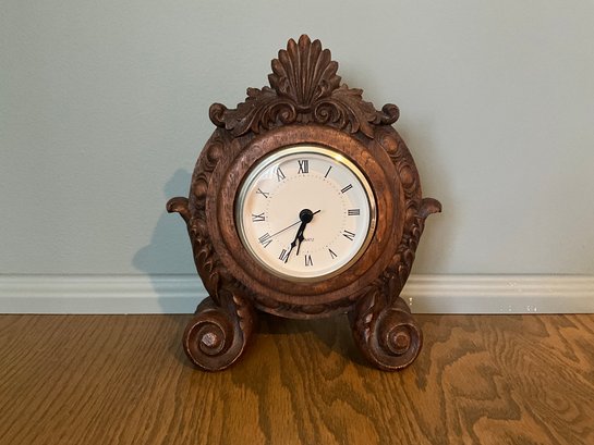 Ornate Wood Shelf Clock
