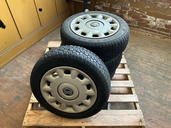 (4) Gislaved Nord Frost II Tires 185/65/R15 On Volvo Rims