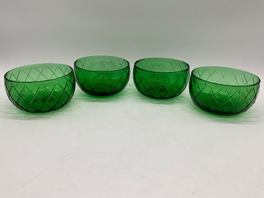 Vintage Emerald Green Bowls