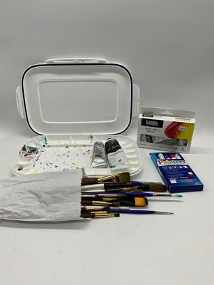 Grouping Of Painting Supplies