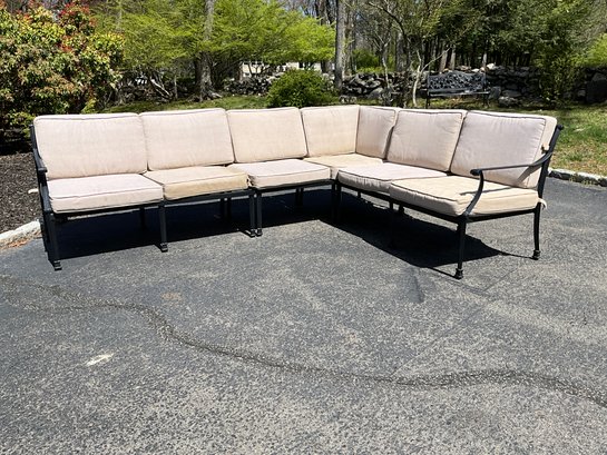 Ballard Designs Three-piece Outdoor Patio Sectional Sofa