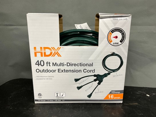 40ft Multi Directional Outdoor Extension Cord
