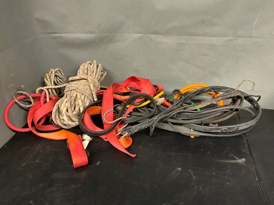 Grouping Of Ropes, Straps And Bungee Cords