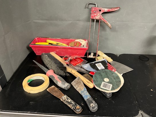 Grouping Of Miscellaneous Drywall And Hand Tools