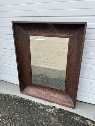 Bronze-tone Hammered Mirror