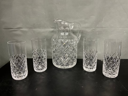 Crystal Pitcher And Tumblers