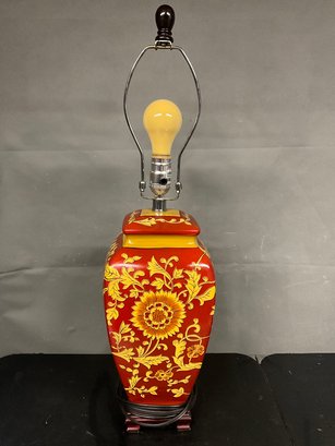 Red And Yellow Asian Style Table Lamp