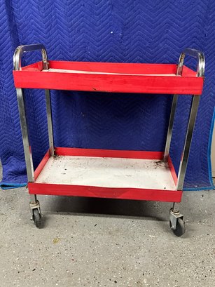 Two-tier Metal Rolling Tool Cart