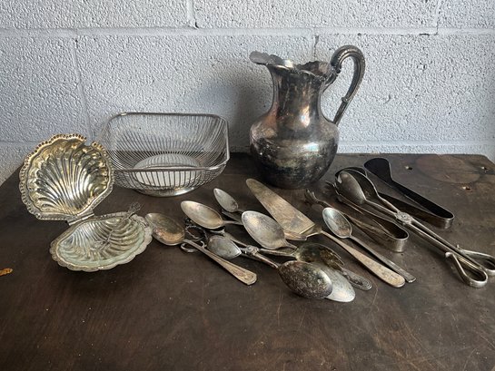 Grouping Of Silver-plate Items
