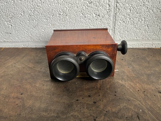 Antique French Wooden Stereoscope