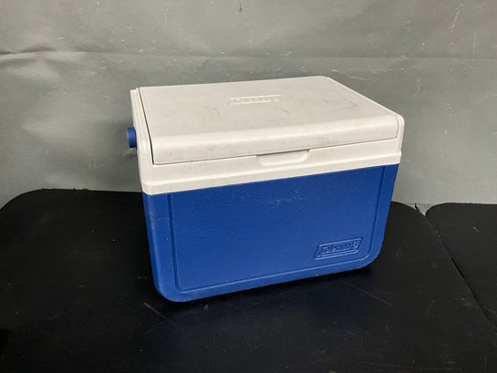 Coleman Blue And White Flip Top Cooler