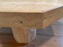 Italian Octagon Travertine Pedestal Table