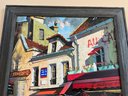 French Street Scene Painting On Canvas