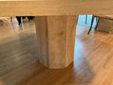 Italian Octagon Travertine Pedestal Table